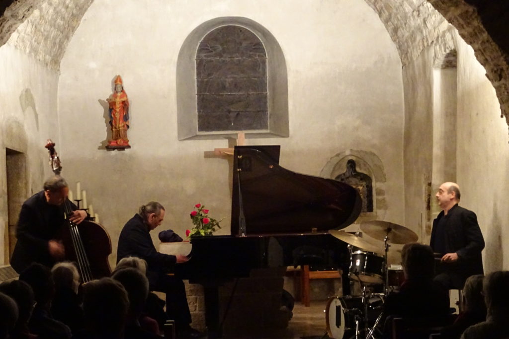 Piero iannetti, concert en église, avec Frédéric Chopin jazz project, église de Chapéry.